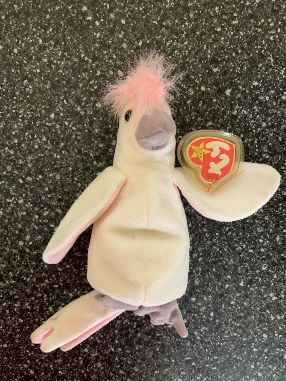 Ty Pink and Cream Cockatoo Beanie Baby Plush
